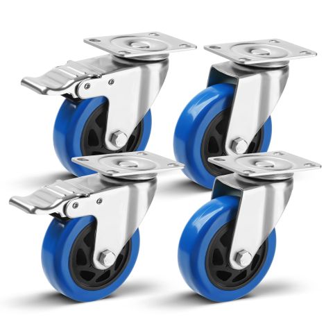 Elite CASTOR WHEEL SET 2 BRAKED + 2 UNBRAKED FOR ELITE BCE45L BCE45L/24