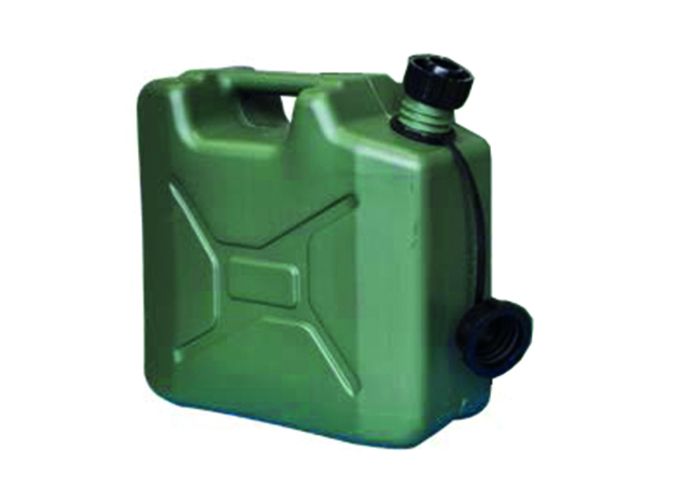 10 Litre Green Plastic Army Style Fuel Can MPMD5064