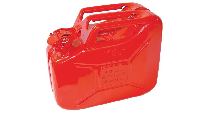 10 Litre Red Metal Fuel Can MPMD483